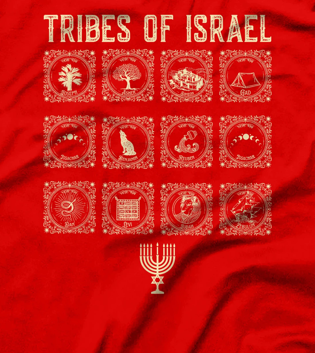 Twelve Tribes Of Israel Hebrew Israelite Judah Jerusalem T-Shirt