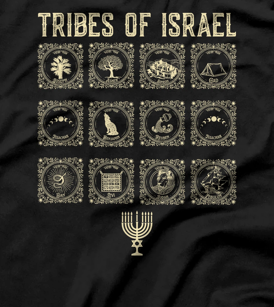Twelve Tribes Of Israel Hebrew Israelite Judah Jerusalem T-Shirt