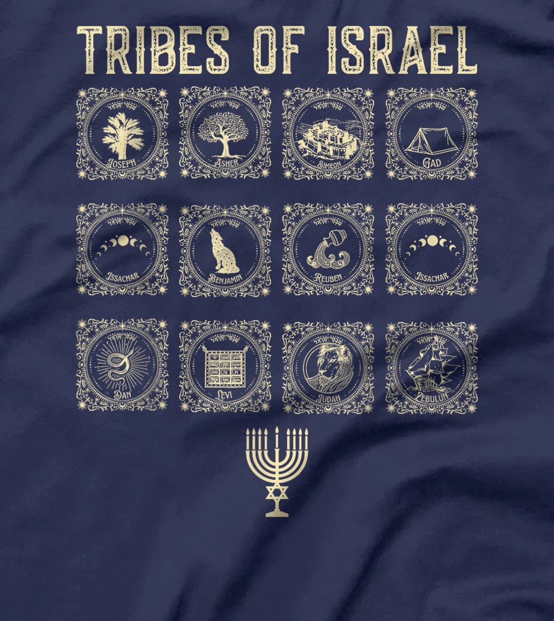 Twelve Tribes Of Israel Hebrew Israelite Judah Jerusalem T-Shirt