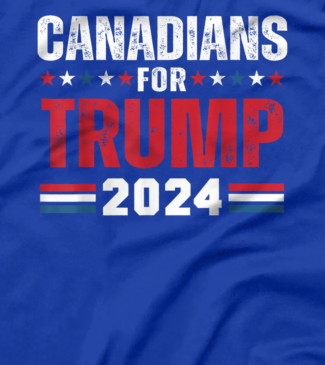 Canadians For Trump 2024 American Flag T-Shirt