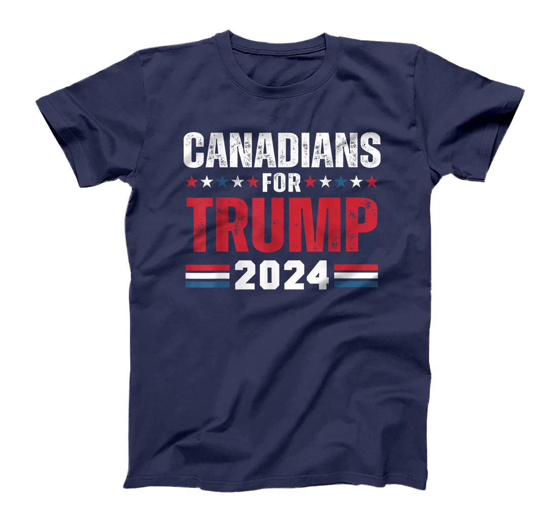 Canadians For Trump 2024 American Flag T-Shirt