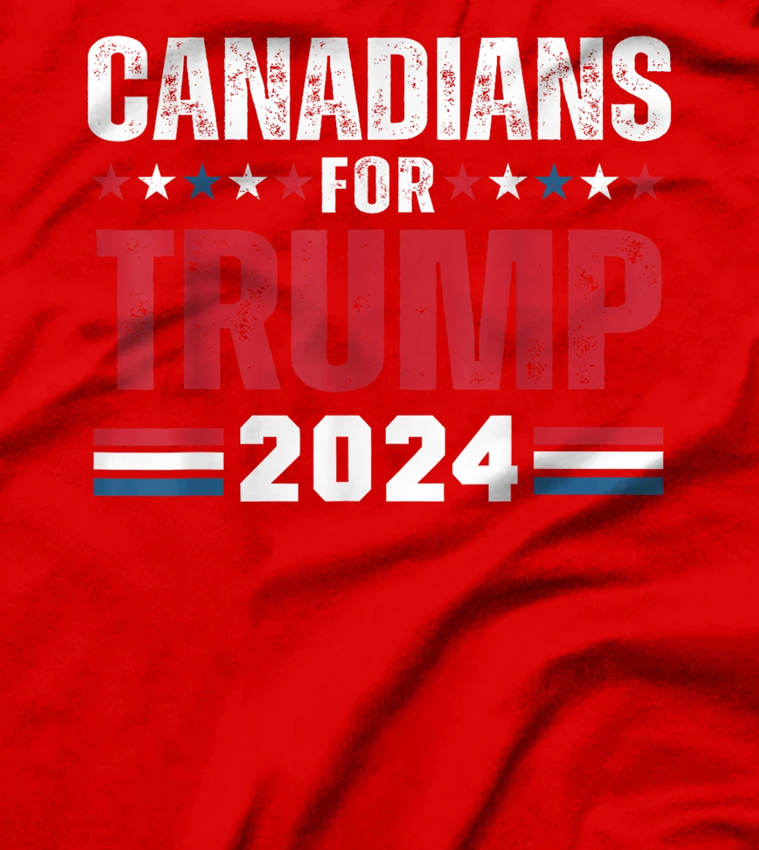 Canadians For Trump 2024 American Flag T-Shirt