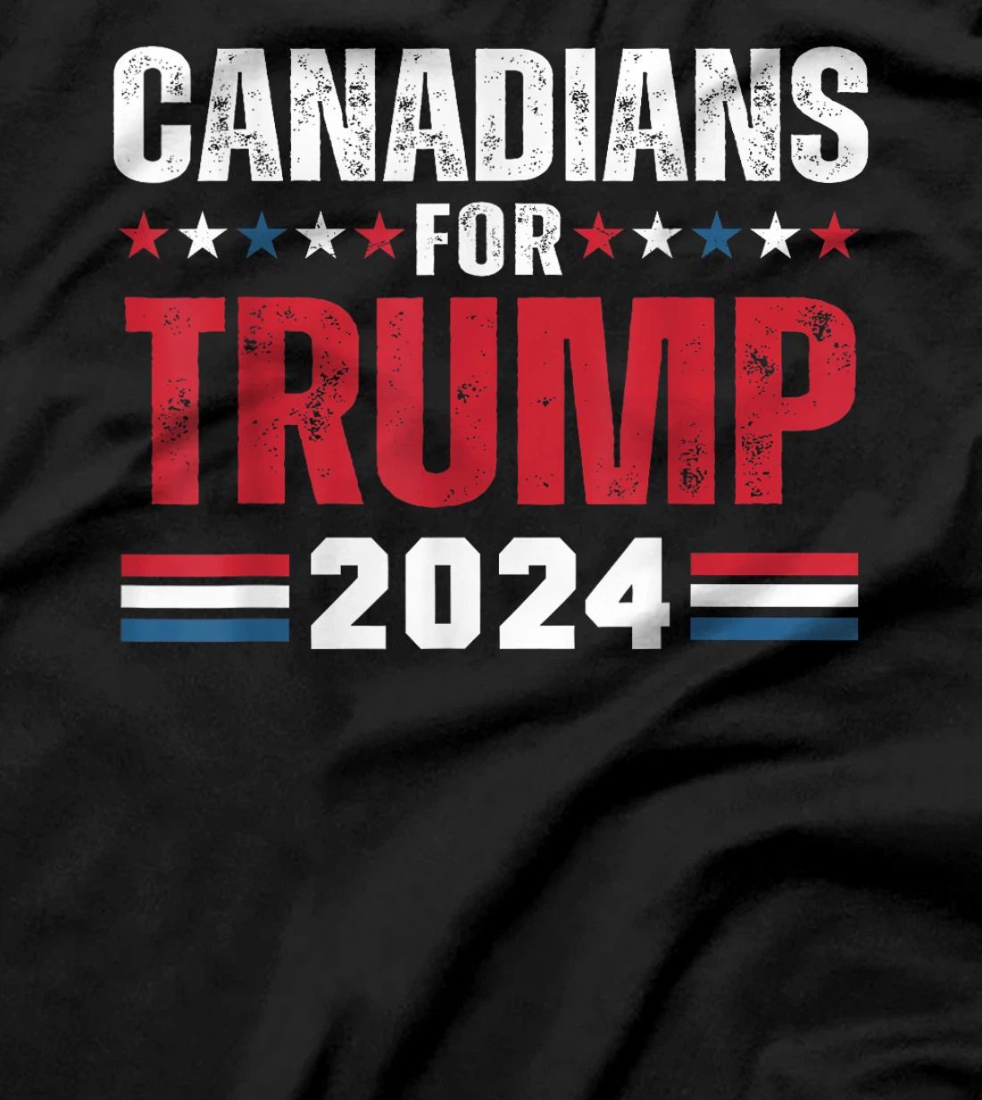 Canadians For Trump 2024 American Flag T-Shirt