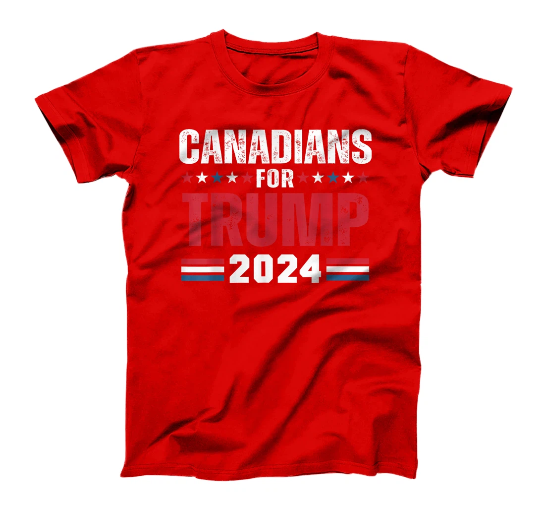 Canadians For Trump 2024 American Flag T-Shirt