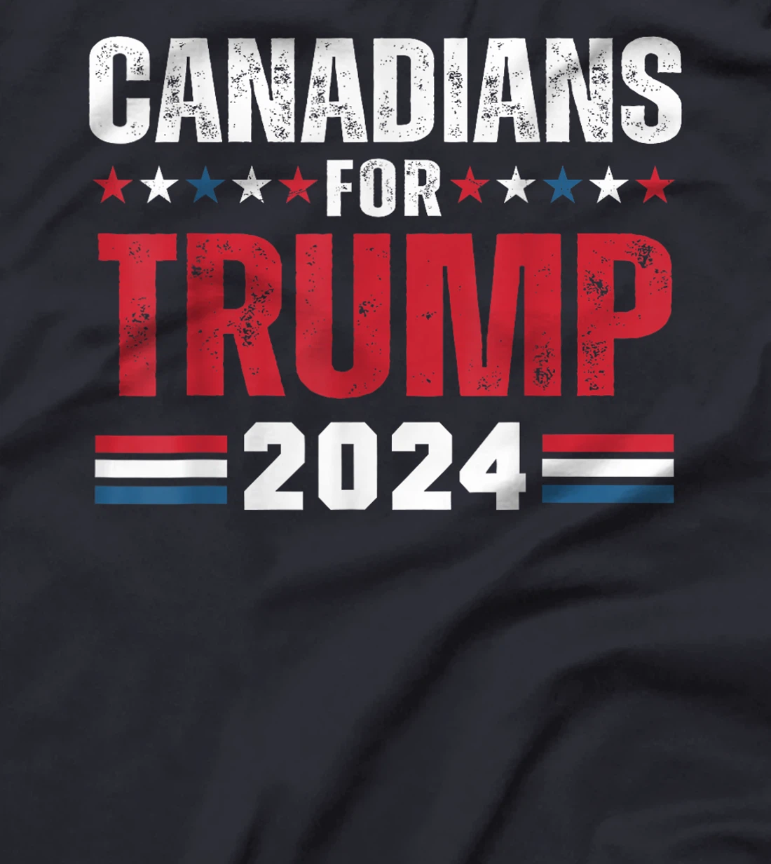 Canadians For Trump 2024 American Flag T-Shirt