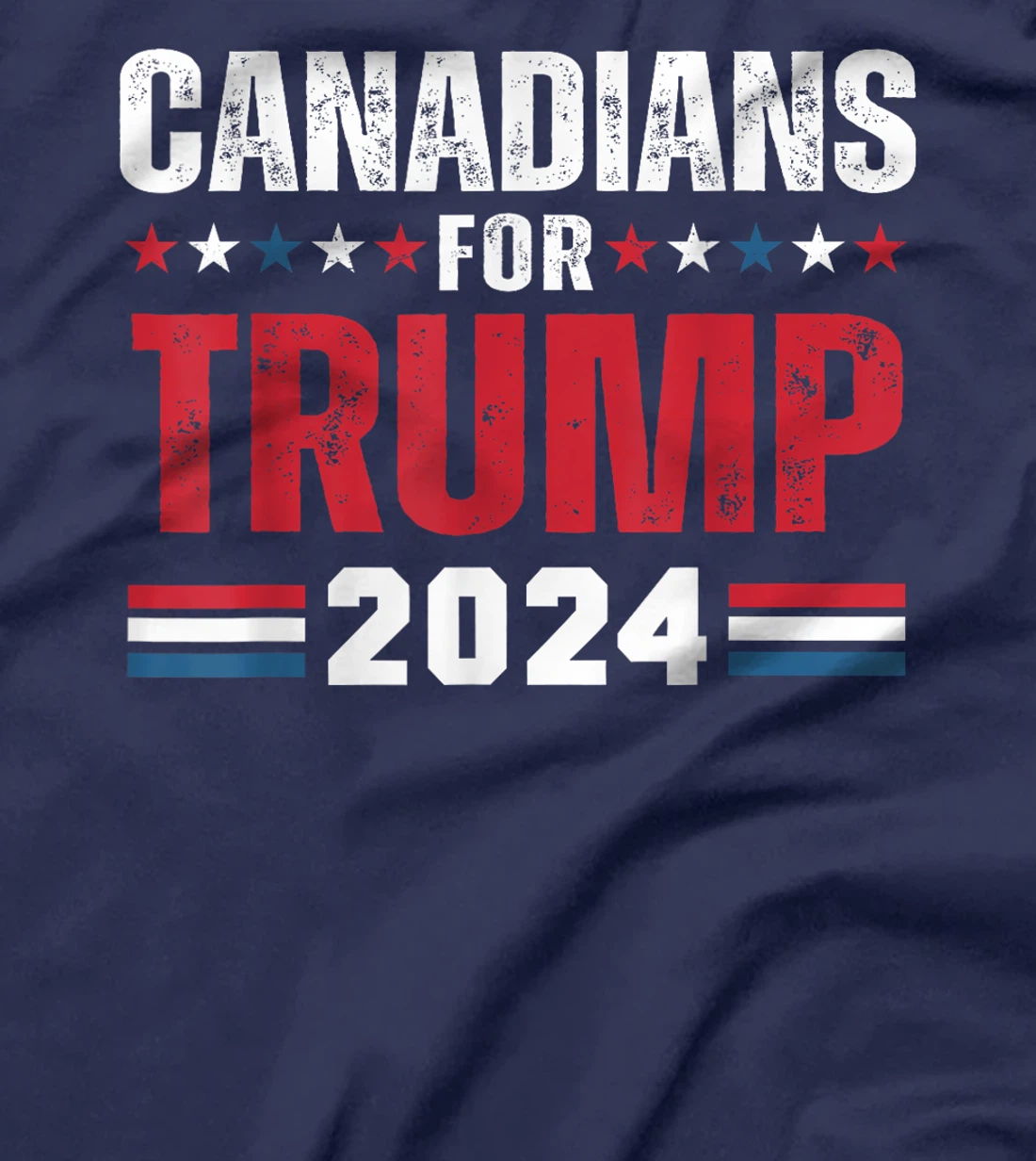 Canadians For Trump 2024 American Flag T-Shirt