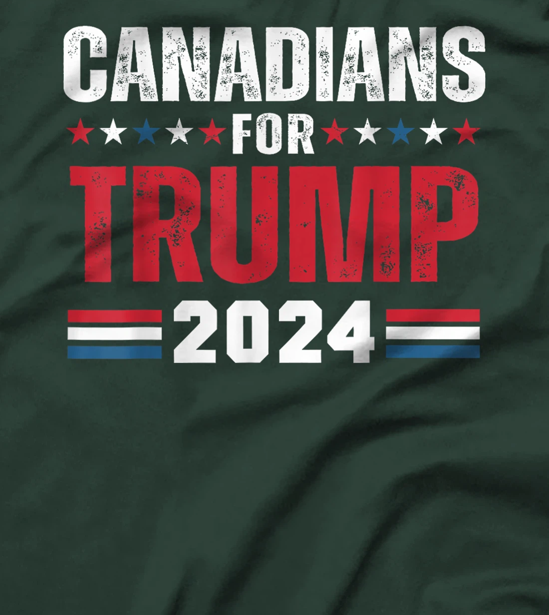 Canadians For Trump 2024 American Flag T-Shirt