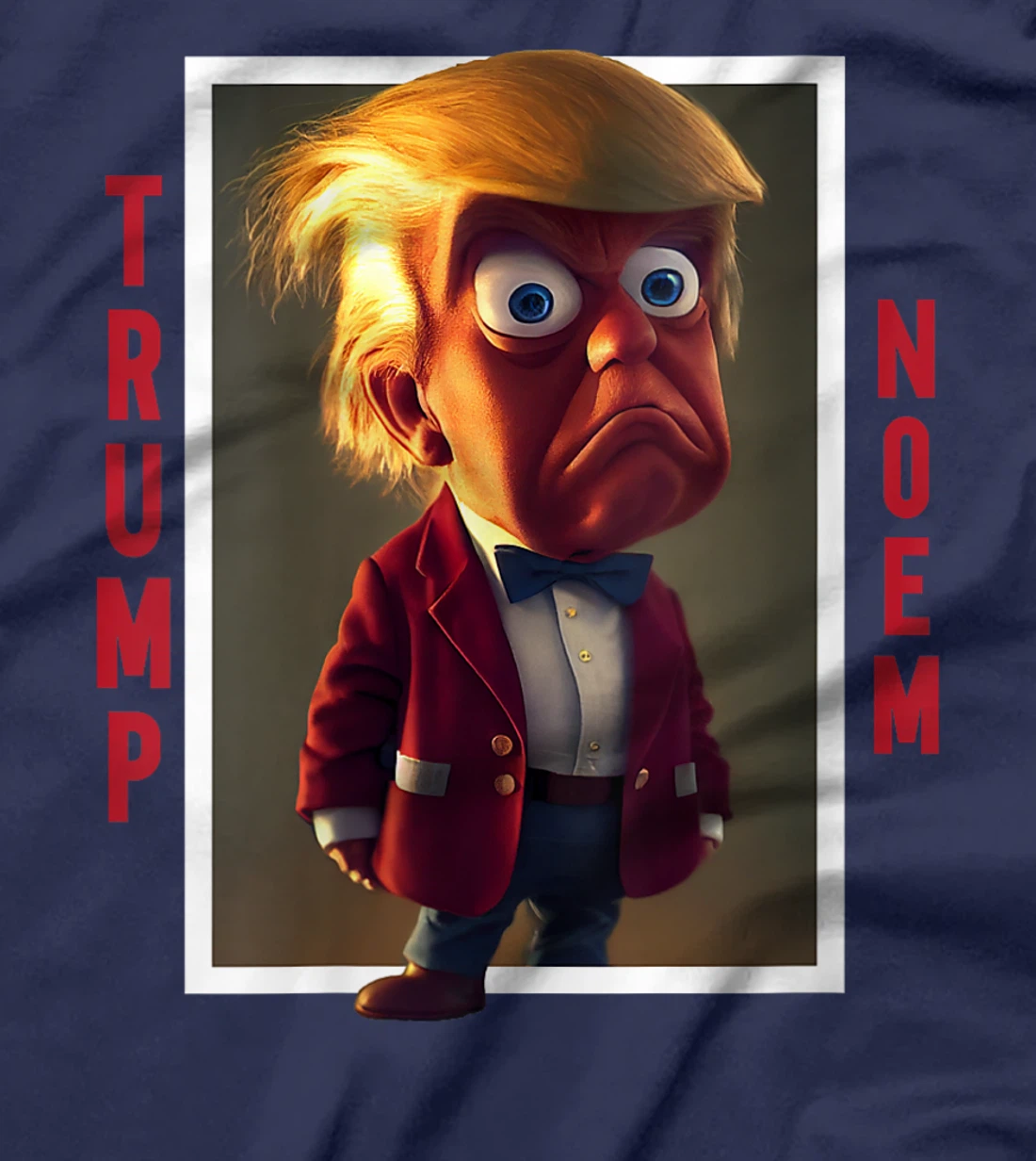 Womens Trump Kristi Noem Presidential Cartoon 2024 T-Shirt