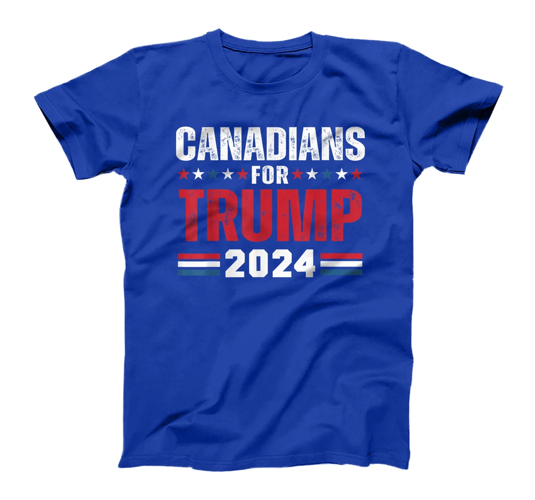 Canadians For Trump 2024 American Flag T-Shirt