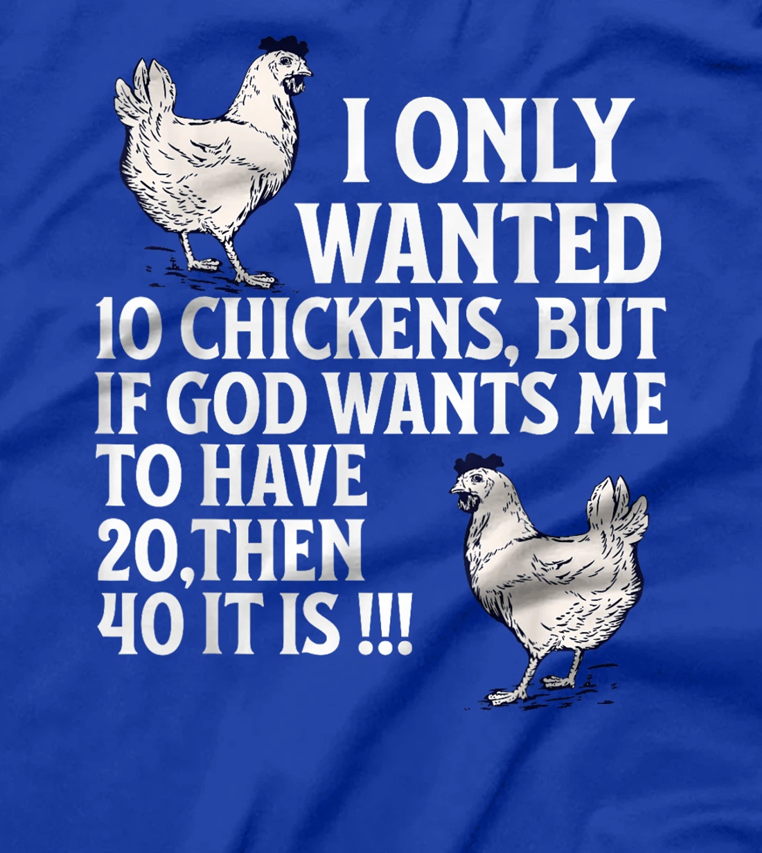 I Only Wanted 10 Chickens But if God Wants Me to Have 20 T-Shirt