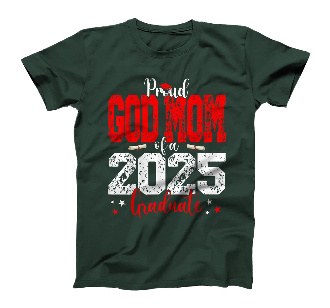 Senior 2025 Proud God-Mom Of A Class Of 2025 Graduate T-Shirt