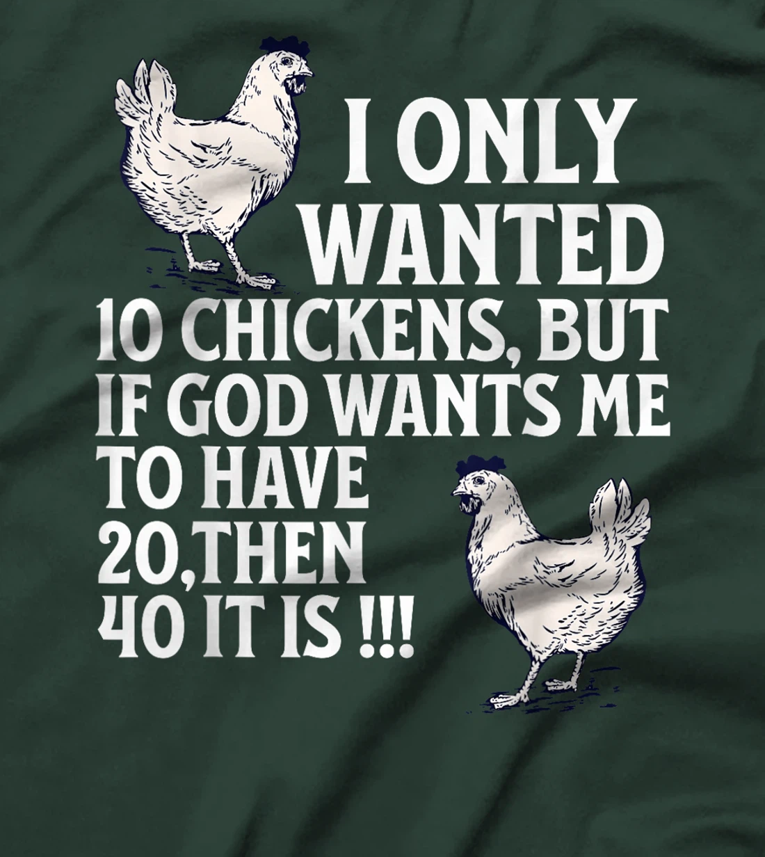 I Only Wanted 10 Chickens But if God Wants Me to Have 20 T-Shirt