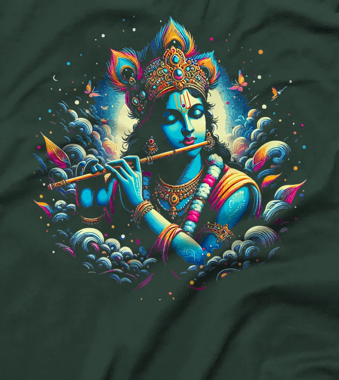 Lord Shri Krishna Hindu God Lord Shri Krishna Lover Devotee Premium T-Shirt