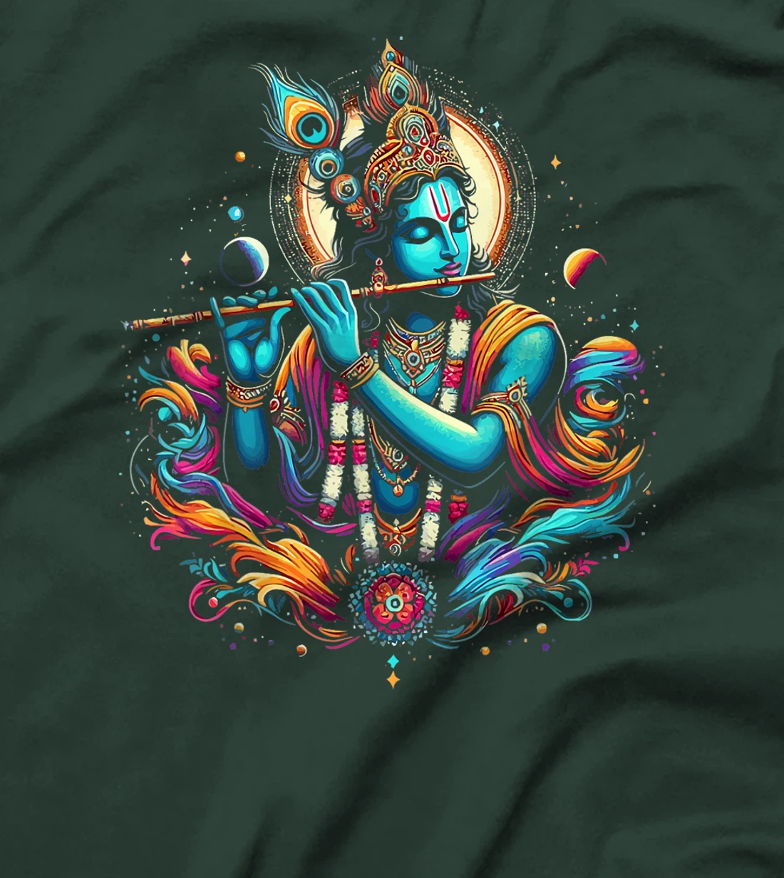 Lord Shri Krishna Hindu God Lord Shri Krishna Lover Devotee T-Shirt