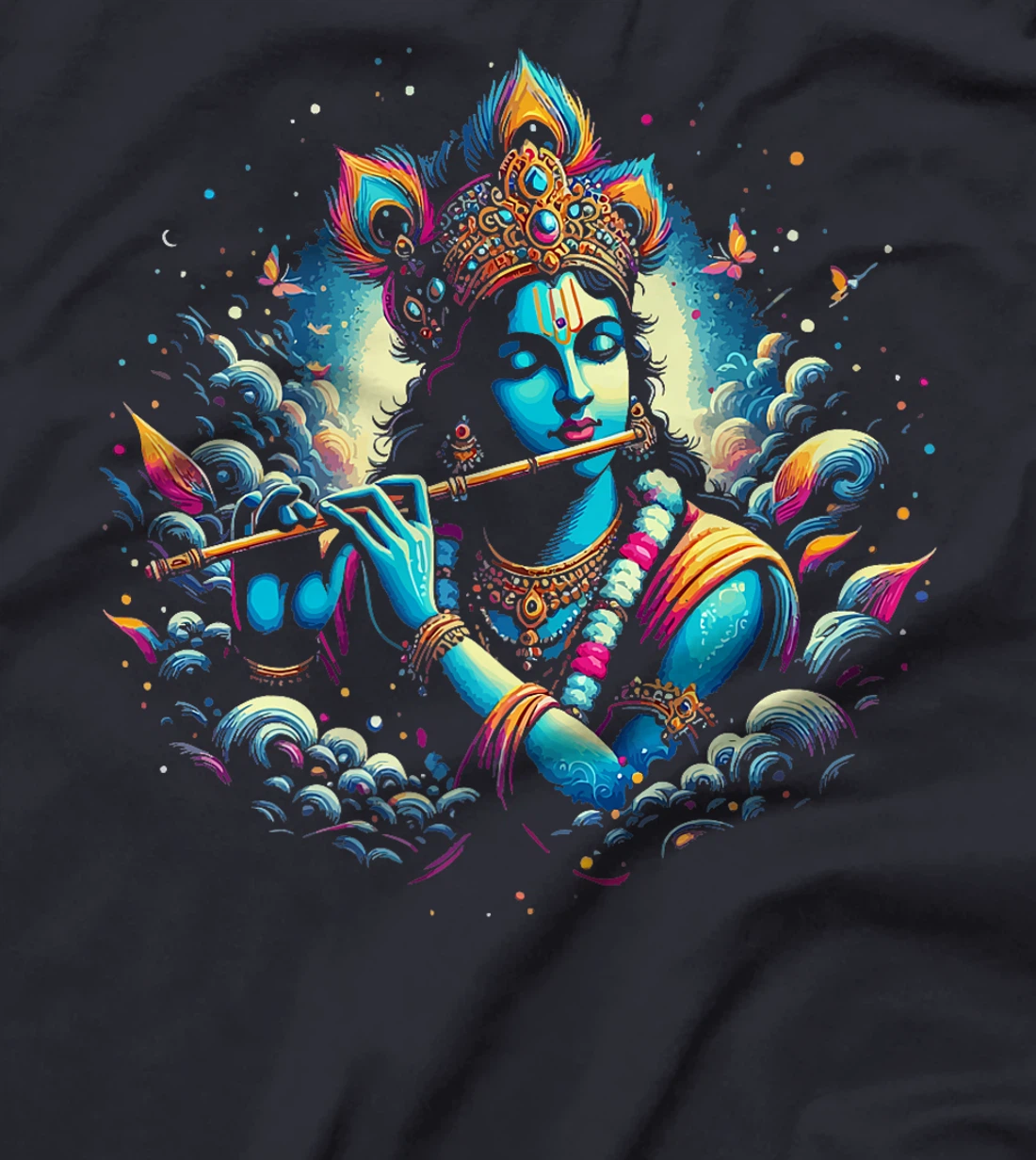 Lord Shri Krishna Hindu God Lord Shri Krishna Lover Devotee Premium T-Shirt