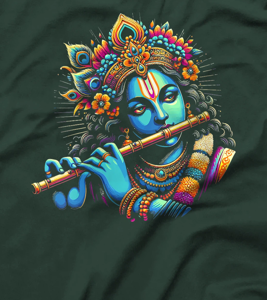 Womens Lord Shri Krishna Hindu God Lord Shri Krishna Lover Devotee T-Shirt