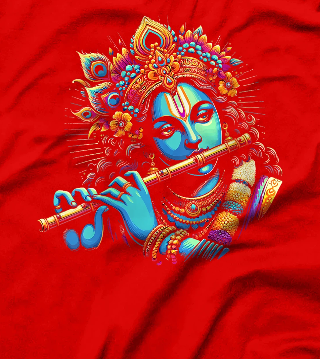 Womens Lord Shri Krishna Hindu God Lord Shri Krishna Lover Devotee T-Shirt