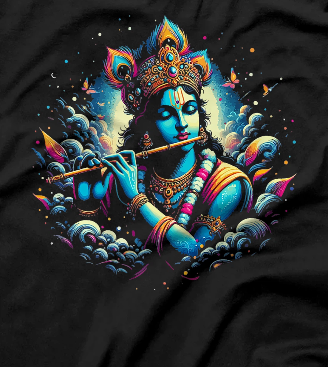 Lord Shri Krishna Hindu God Lord Shri Krishna Lover Devotee Premium T-Shirt