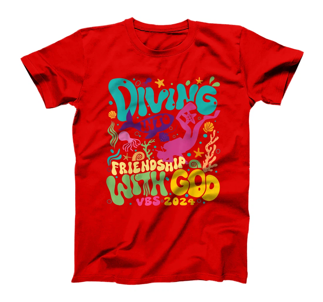 Diving Into Friendship With God Scuba VBS 2024 Christian T-Shirt