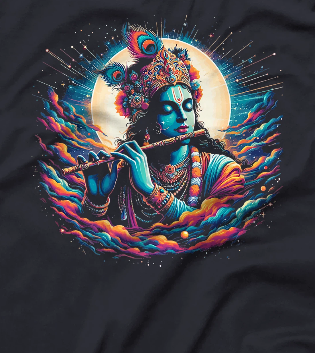 Lord Shri Krishna Hindu God Lord Shri Krishna Lover Devotee Premium T-Shirt