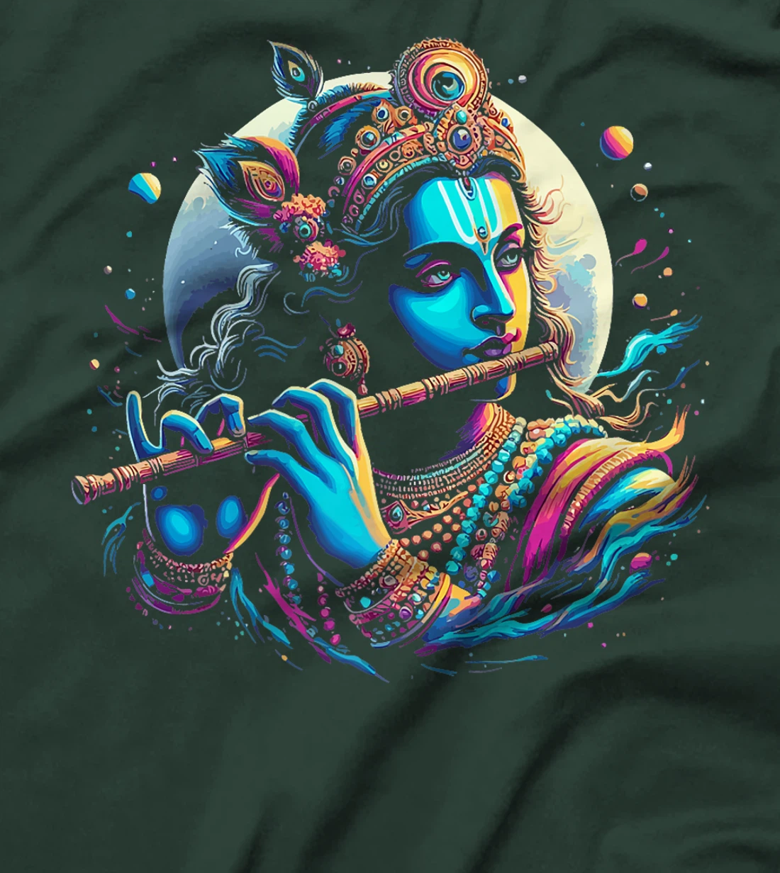 Womens Lord Shri Krishna Hindu God Lord Shri Krishna Lover Devotee T-Shirt