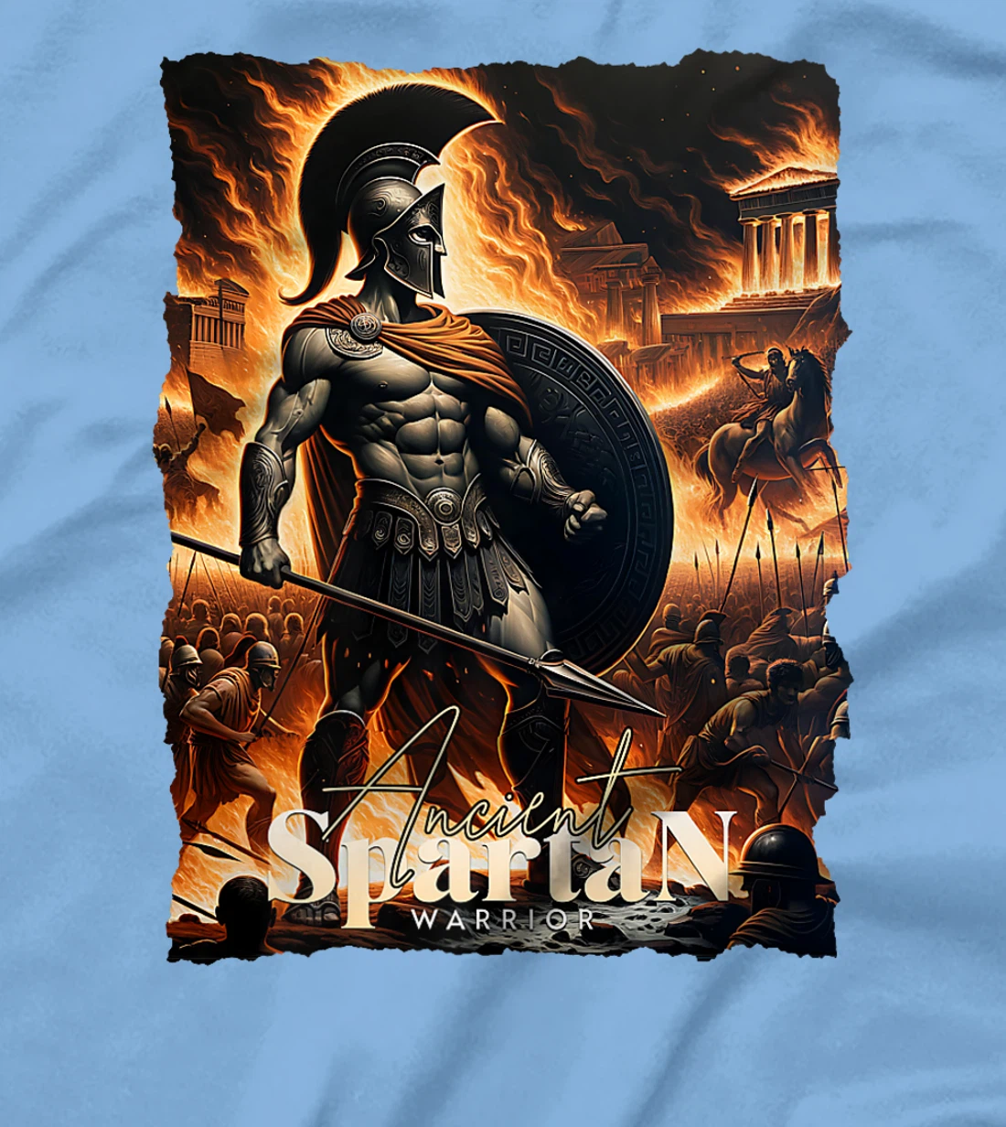 Ares Ancient Greek God Warrior Helmet Spartan Sparta Vintage Premium T-Shirt