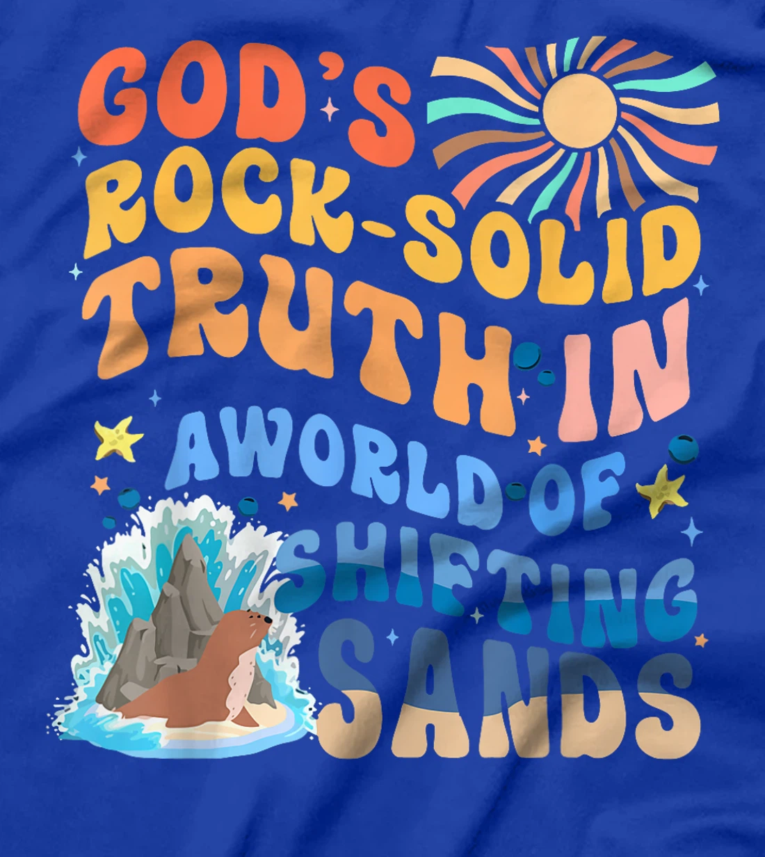 God's Rock Solid Breaker Rock Beach VBS 2024 Christian T-Shirt