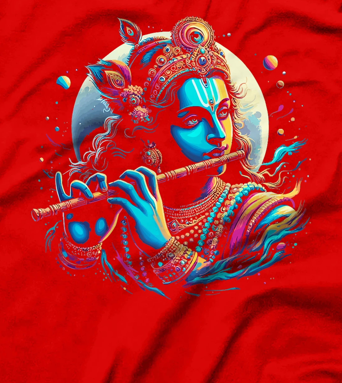Womens Lord Shri Krishna Hindu God Lord Shri Krishna Lover Devotee T-Shirt