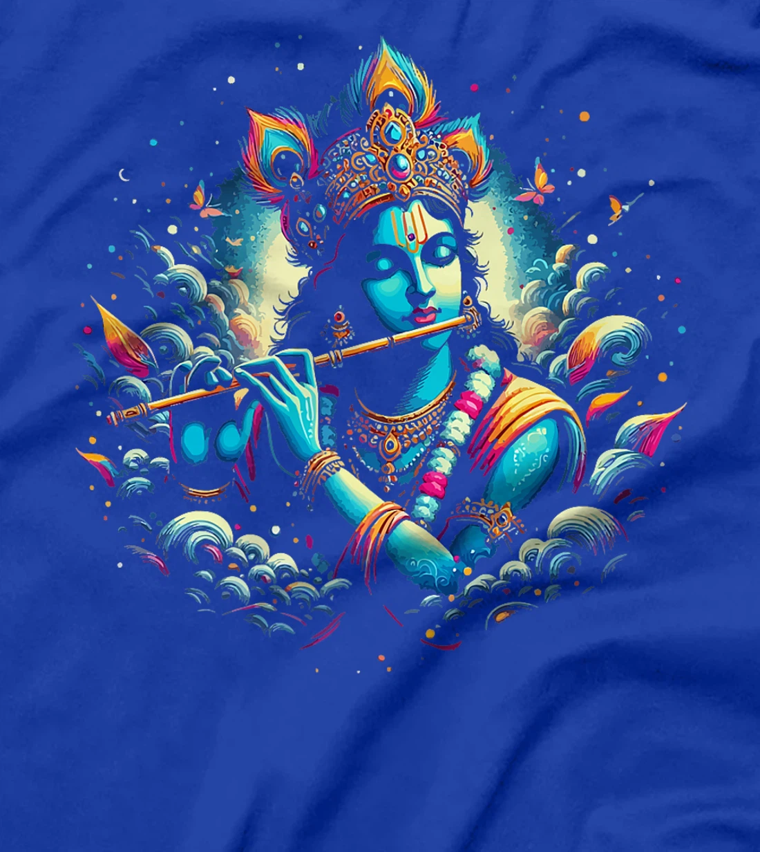 Lord Shri Krishna Hindu God Lord Shri Krishna Lover Devotee Premium T-Shirt