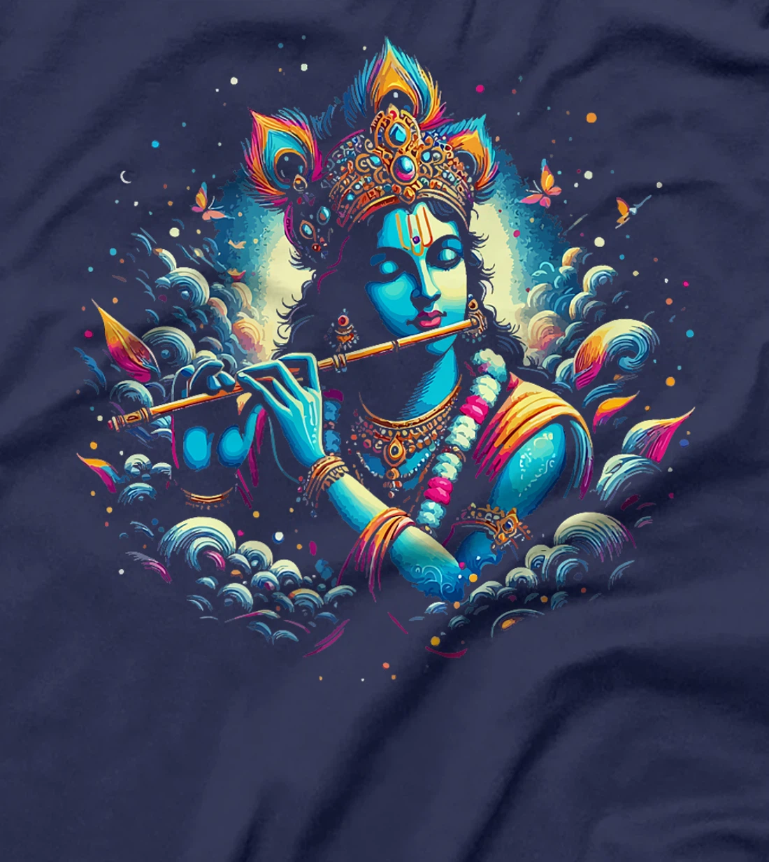 Lord Shri Krishna Hindu God Lord Shri Krishna Lover Devotee Premium T-Shirt