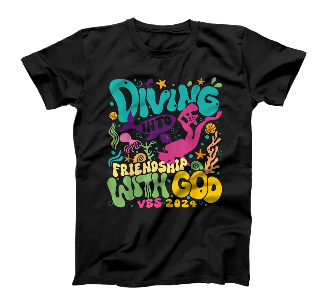Diving Into Friendship With God Scuba VBS 2024 Christian T-Shirt