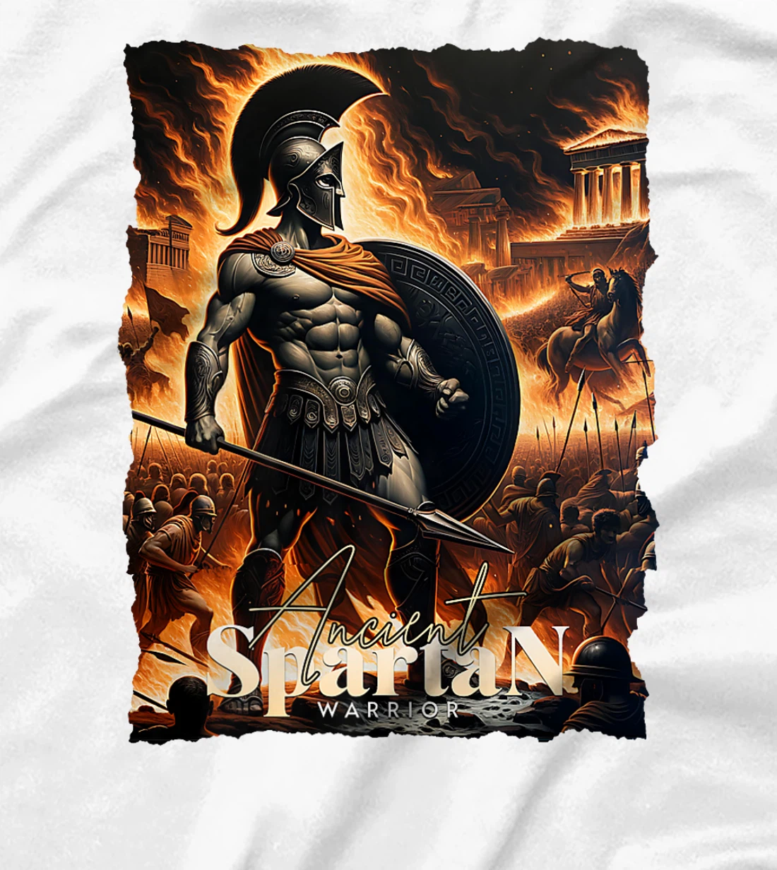 Ares Ancient Greek God Warrior Helmet Spartan Sparta Vintage Premium T-Shirt