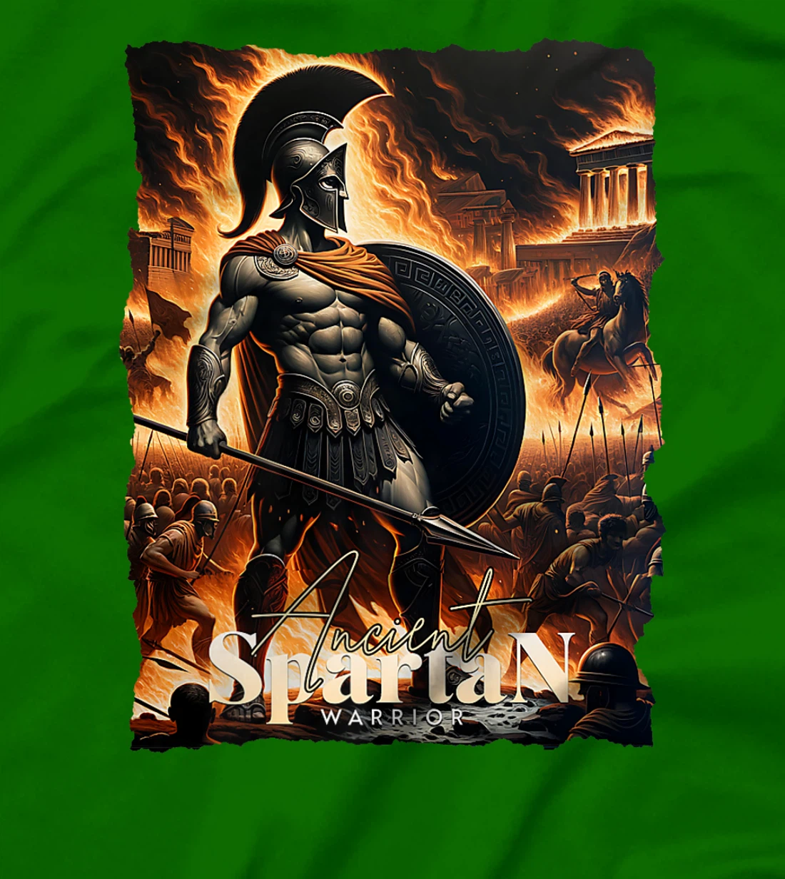 Ares Ancient Greek God Warrior Helmet Spartan Sparta Vintage Premium T-Shirt