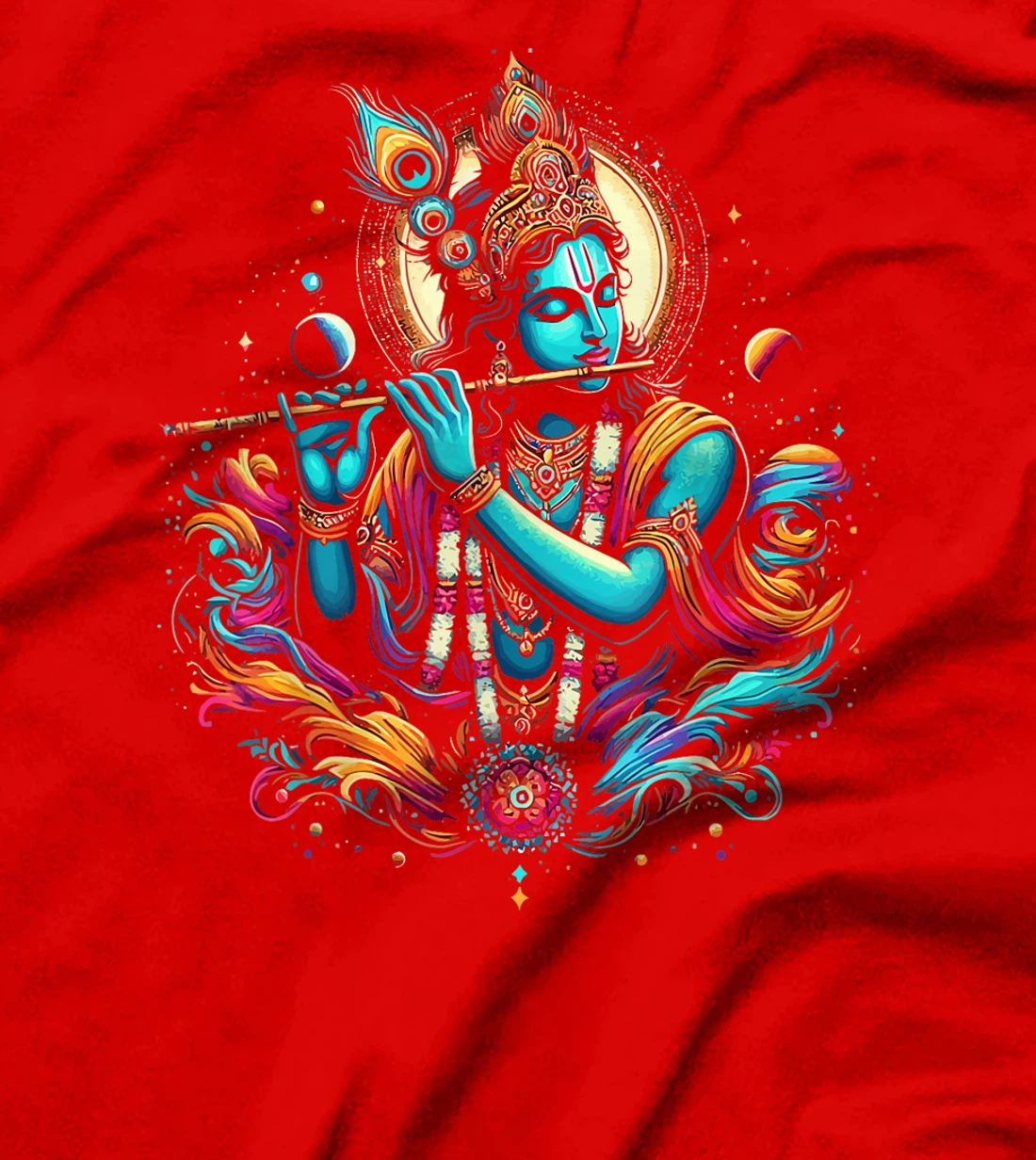 Lord Shri Krishna Hindu God Lord Shri Krishna Lover Devotee T-Shirt