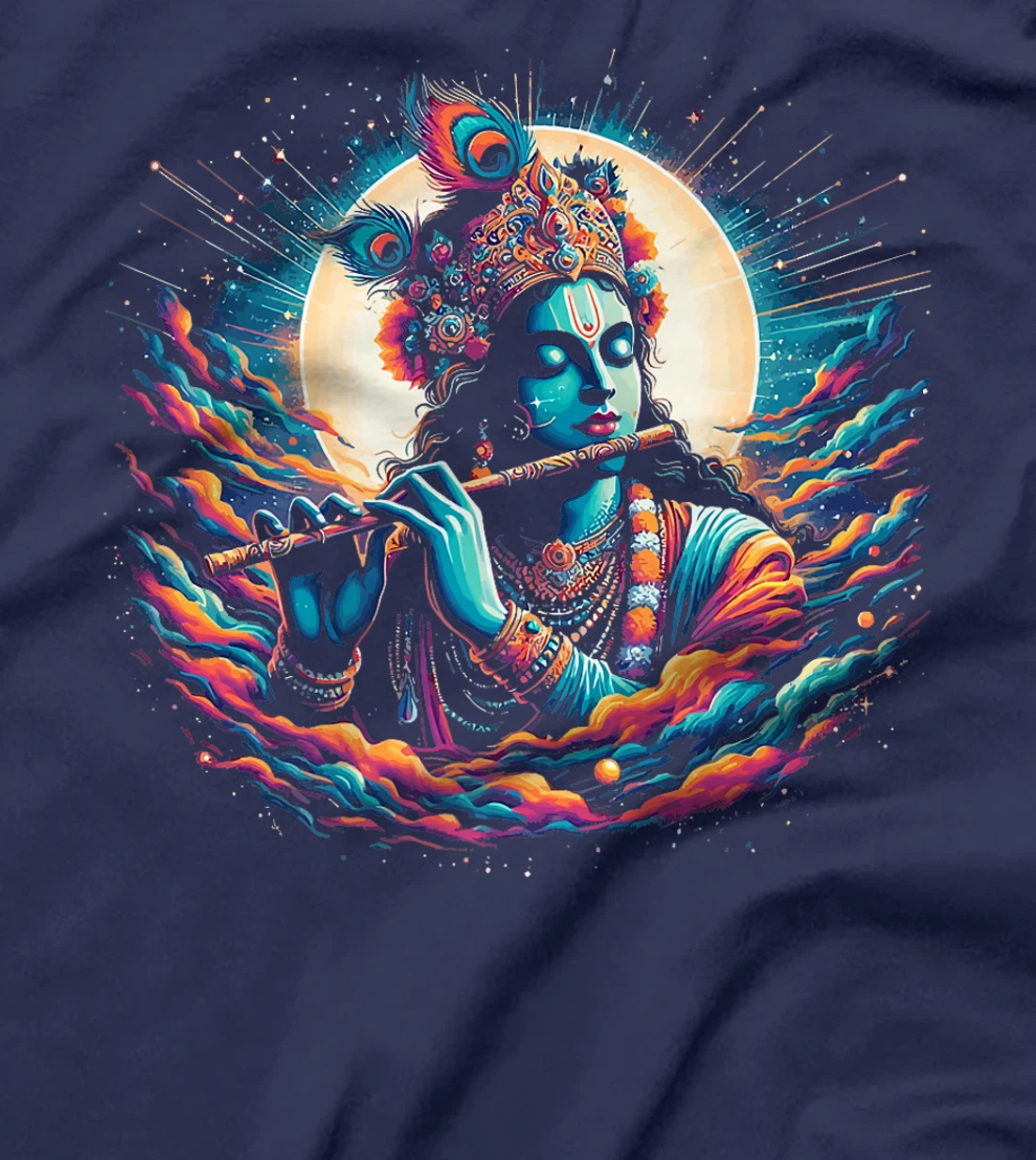 Lord Shri Krishna Hindu God Lord Shri Krishna Lover Devotee Premium T-Shirt