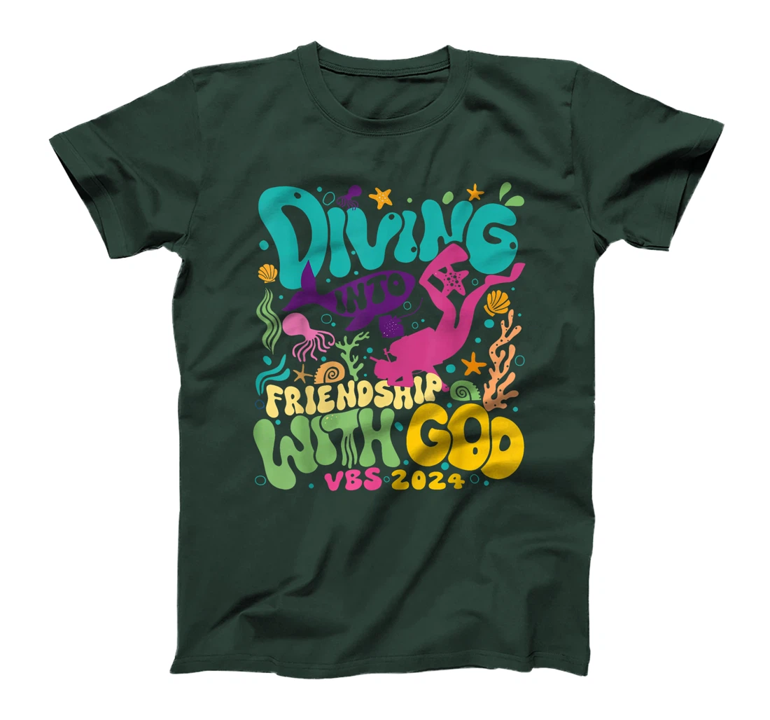 Diving Into Friendship With God Scuba VBS 2024 Christian T-Shirt