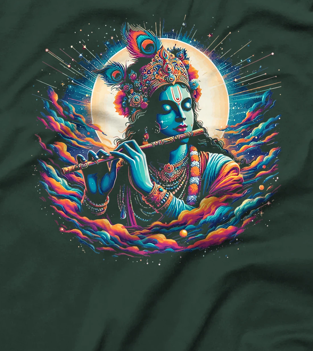 Lord Shri Krishna Hindu God Lord Shri Krishna Lover Devotee Premium T-Shirt