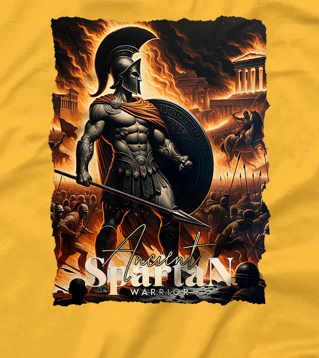 Ares Ancient Greek God Warrior Helmet Spartan Sparta Vintage Premium T-Shirt
