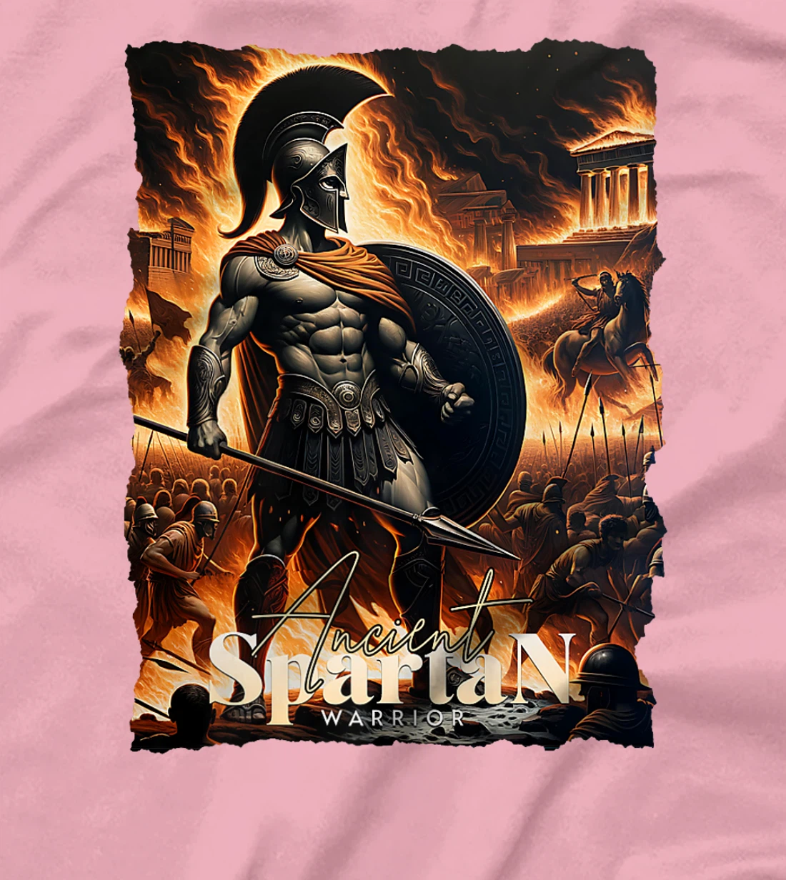 Ares Ancient Greek God Warrior Helmet Spartan Sparta Vintage Premium T-Shirt