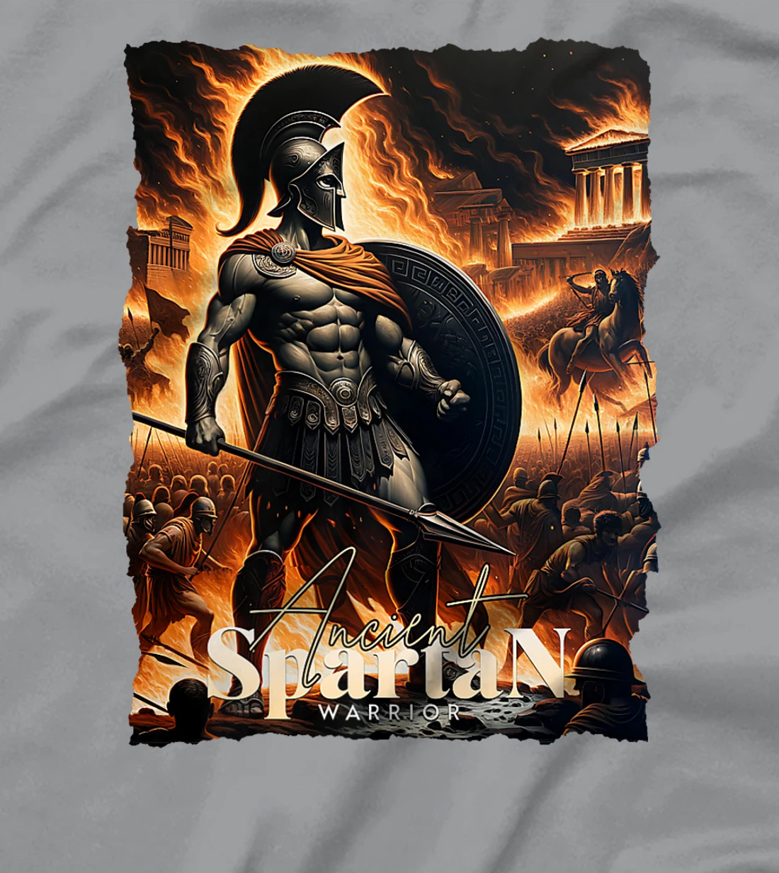 Ares Ancient Greek God Warrior Helmet Spartan Sparta Vintage Premium T-Shirt