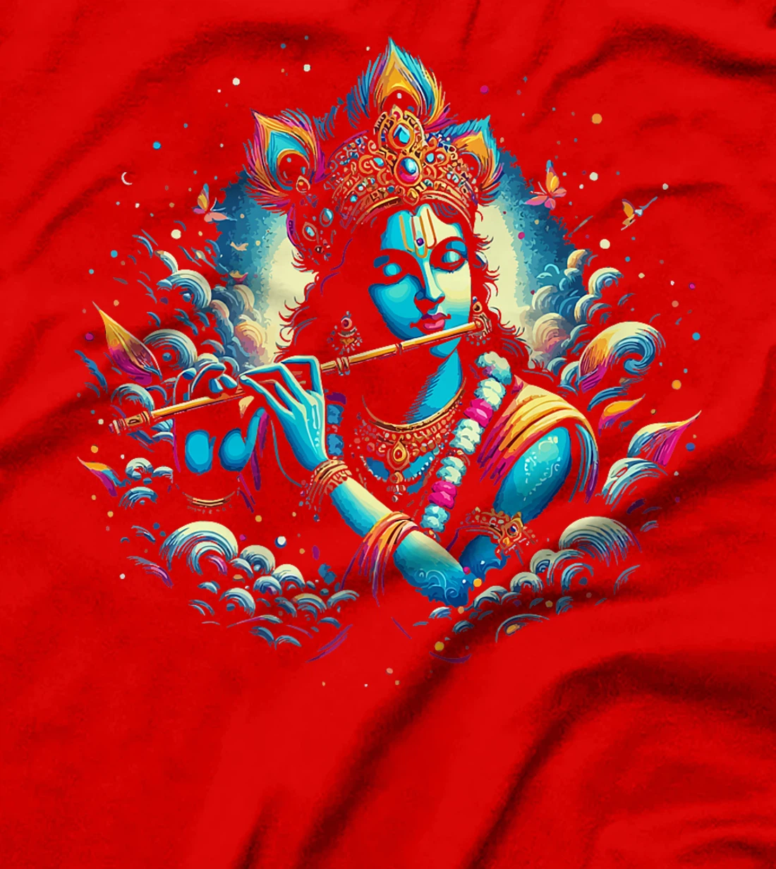 Lord Shri Krishna Hindu God Lord Shri Krishna Lover Devotee Premium T-Shirt