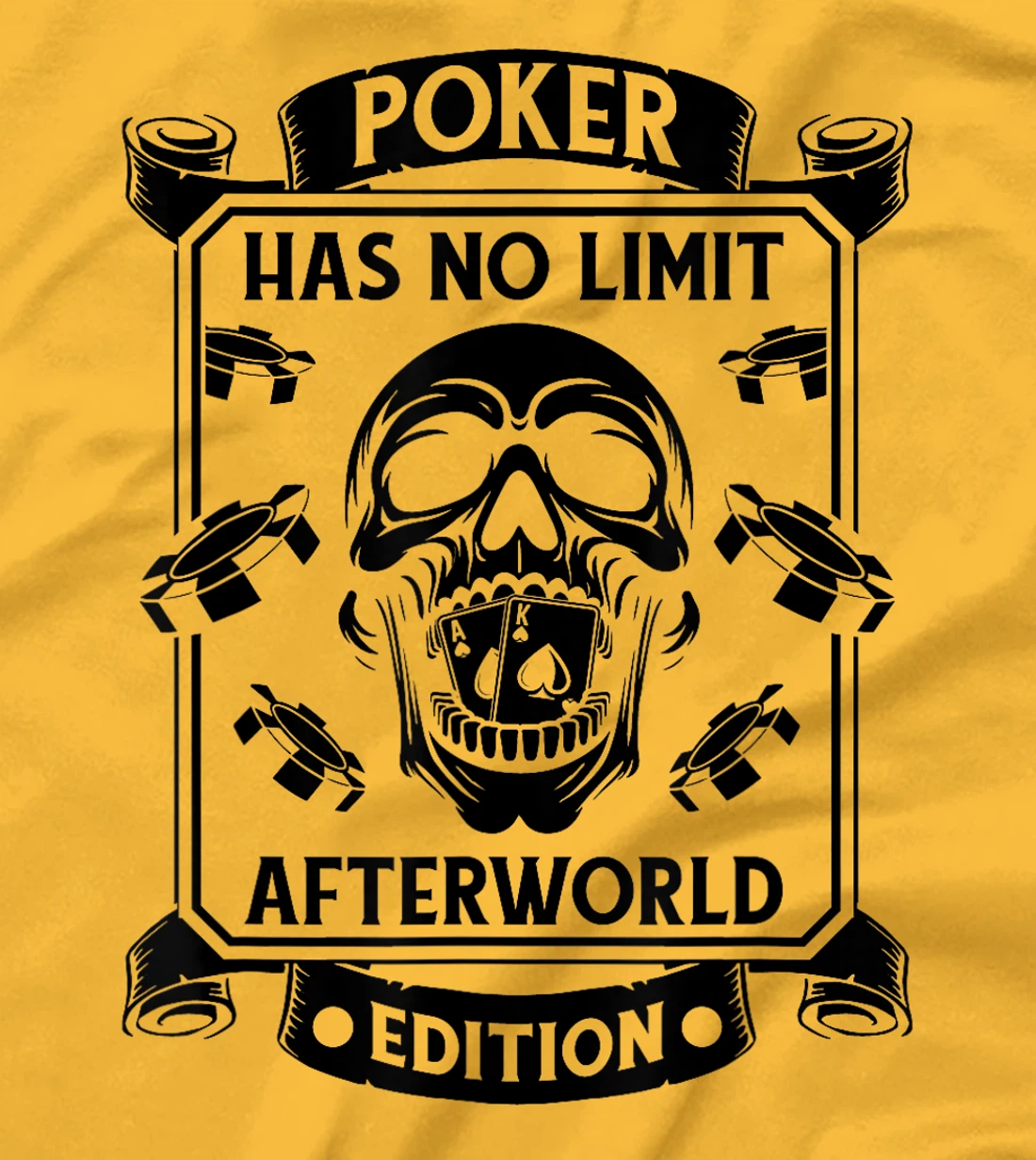 Poker Skull Gambling - Cards Gambler Texas Holdem Poker T-Shirt