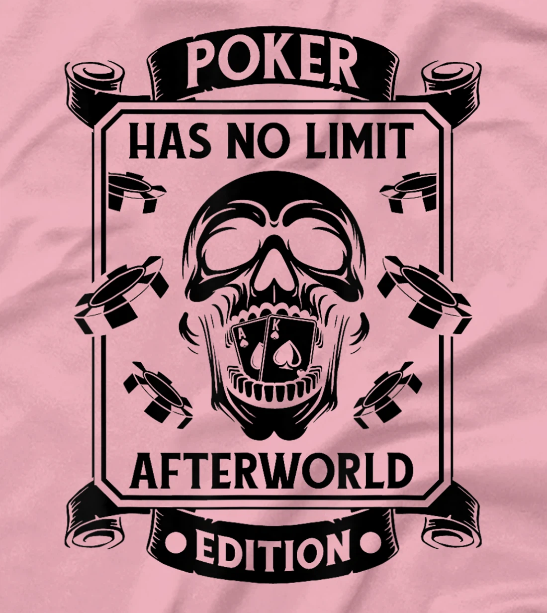 Poker Skull Gambling - Cards Gambler Texas Holdem Poker T-Shirt