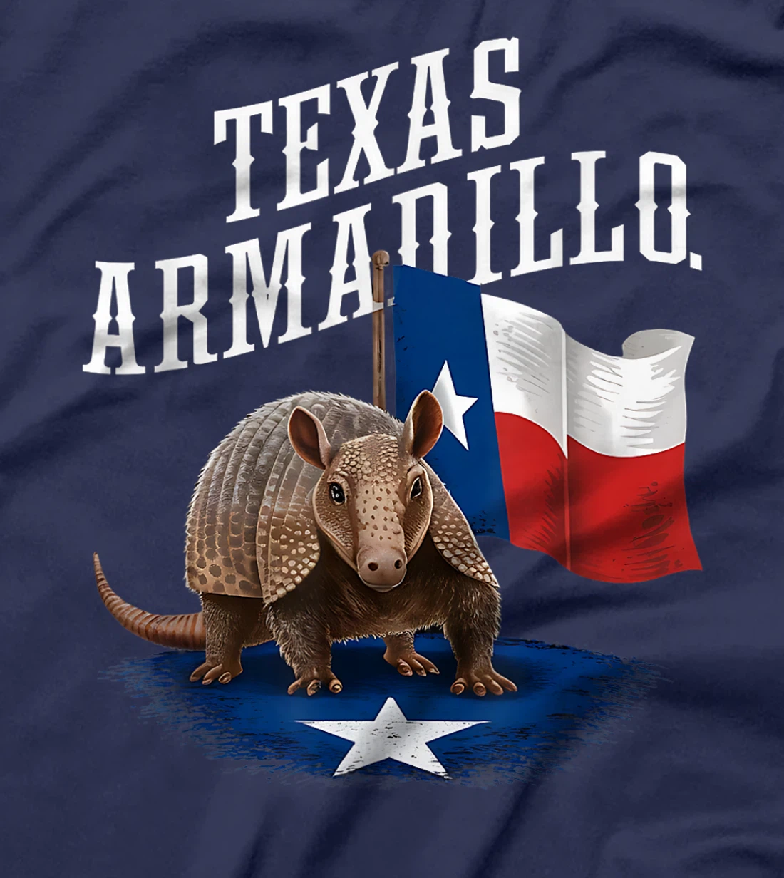 Texas Armadillo Vintage Graphic Tee for Texan Heritage T-Shirt