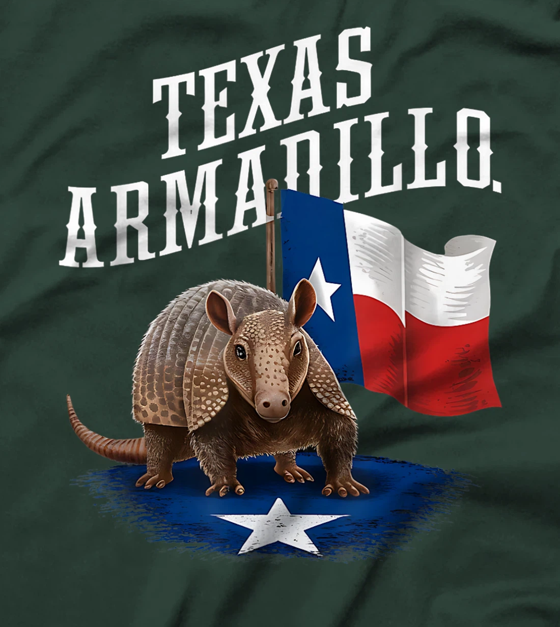 Texas Armadillo Vintage Graphic Tee for Texan Heritage T-Shirt