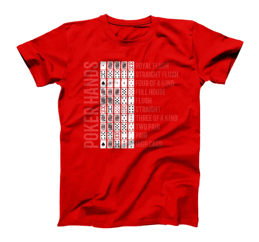 Womens Poker Tournament POKER HANDS Texas Holdem Funny Poker Player T-Shirt