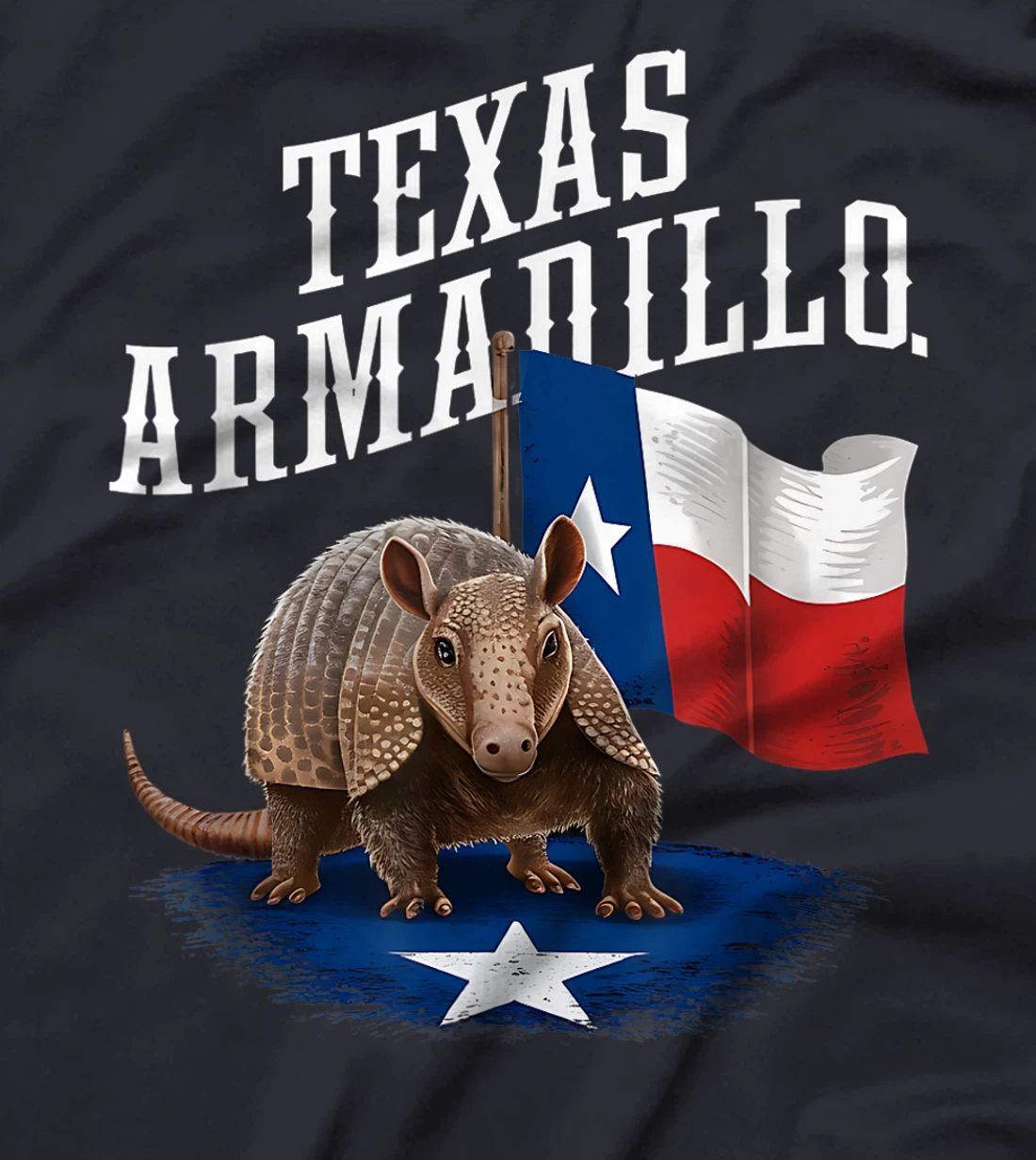 Texas Armadillo Vintage Graphic Tee for Texan Heritage T-Shirt