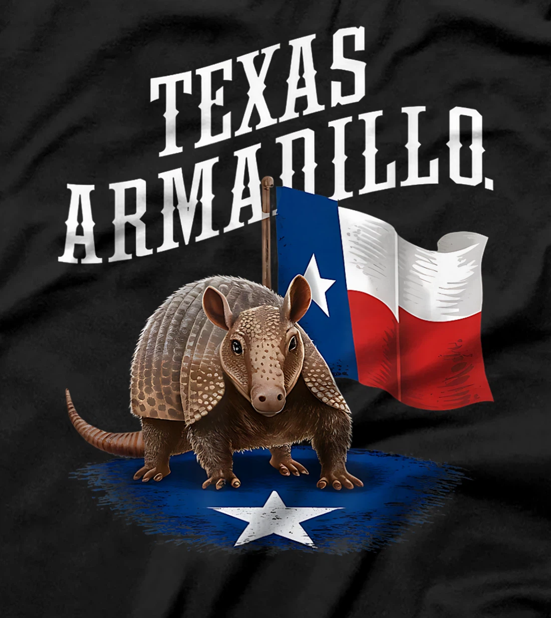Texas Armadillo Vintage Graphic Tee for Texan Heritage T-Shirt
