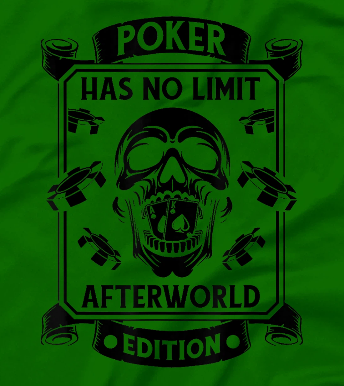 Poker Skull Gambling - Cards Gambler Texas Holdem Poker T-Shirt