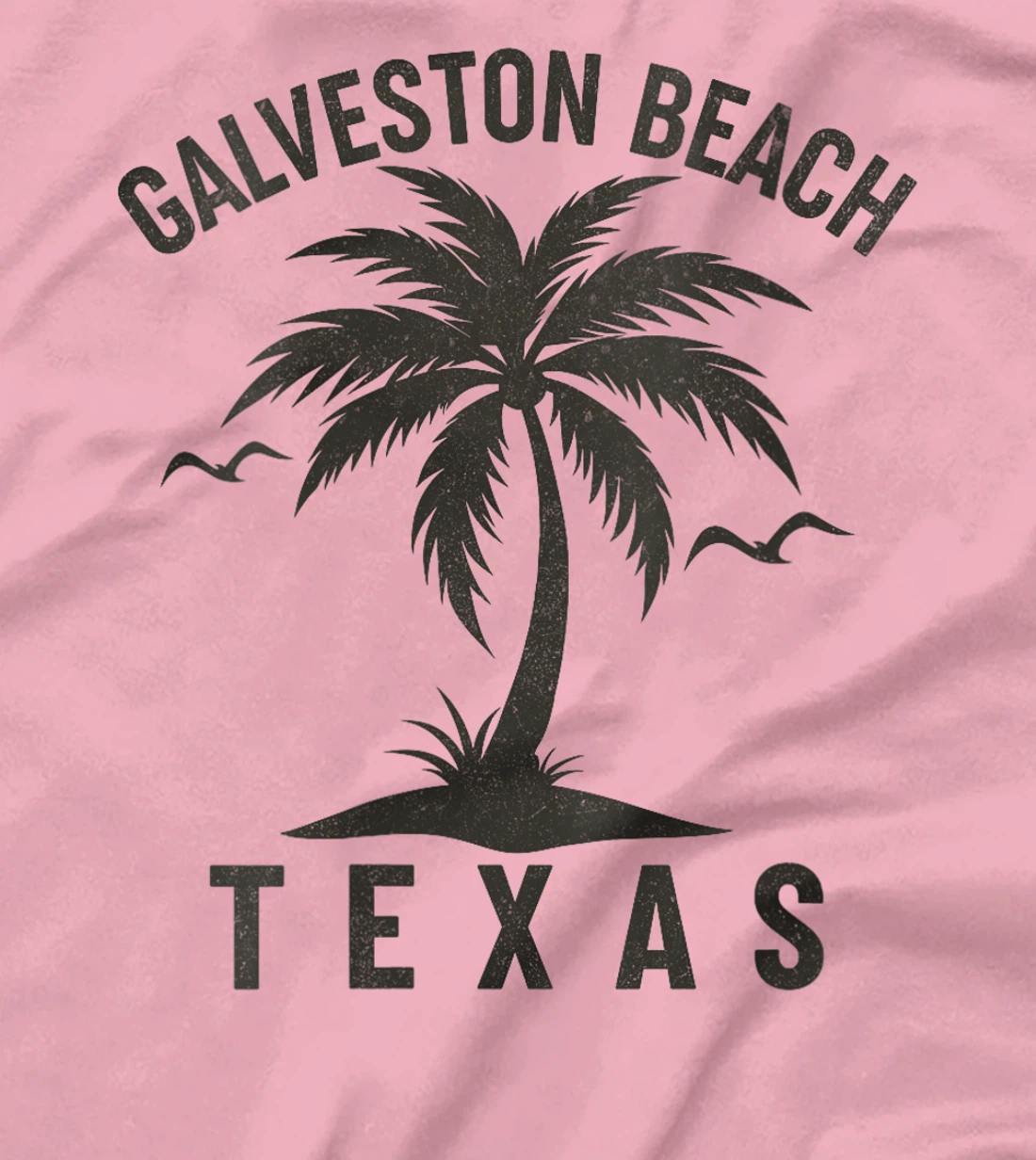 Womens Galveston Beach Texas Palm Tree Tropical Beach Summer T-Shirt